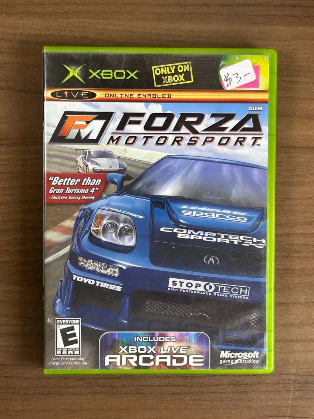 Forza Motorsport Microsoft Xbox 2005 Game Disc w/ Case & Xbox Live Insert